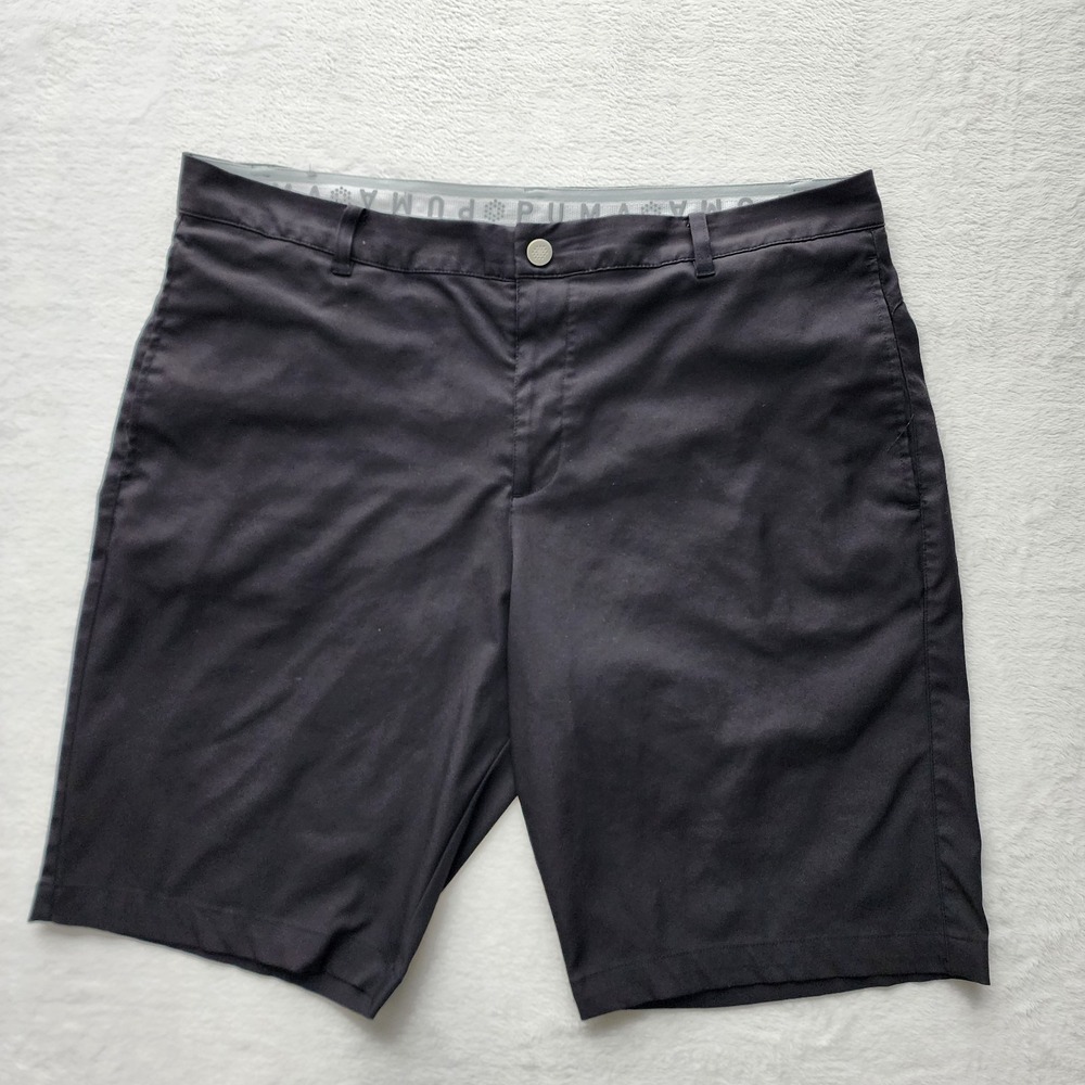 PUMA Mens Jackpot Golf Shorts 38 Black 578182 Performance Stretch‎ Gripper Waist